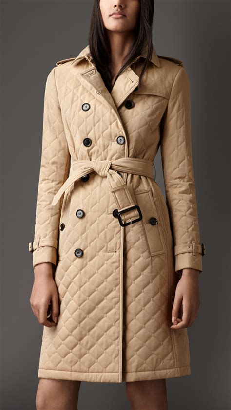 burberry long quilted trench coat|Burberry full length trench coat.